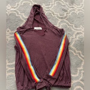 Vintage Havana hooded sweatshirt, size Small, color is maroon
